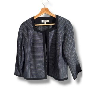 Vintage Kasper Separates Womens 10 Black, Blue Silver Thread NWT